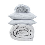 Serta Simply Clean™ Pleated Antimicrobial Complete Bedding Set