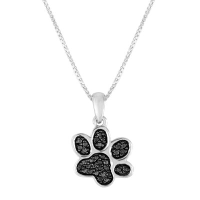 diamond paw pendant