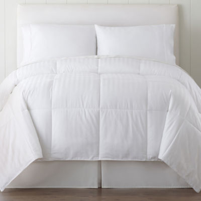 350tc Damask Stripe Down Alternative Comforter Jcpenney Color White
