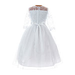 Keepsake First Communion Big Girls 3/4 Sleeve Fitted Sleeve A-Line Dress