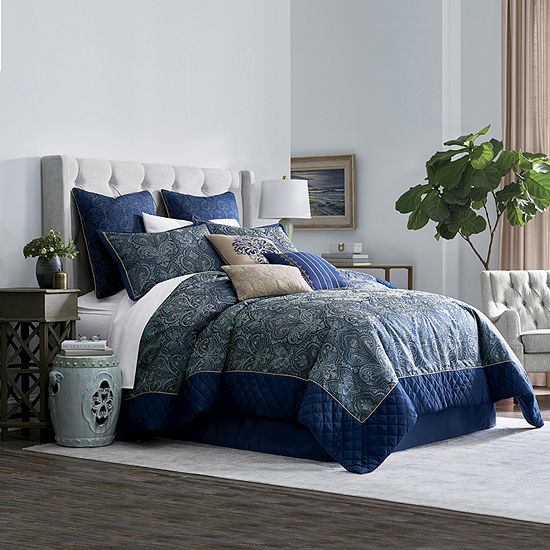 Jcpenney Home Glenwood 7 Pc Jacquard Comforter Set Color Teal