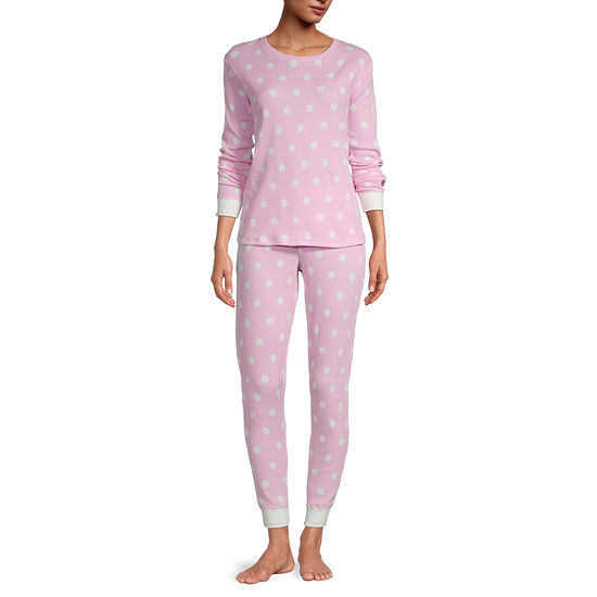 Champion Thermal Womens Long Sleeve 2-pc. Pant Pajama Set