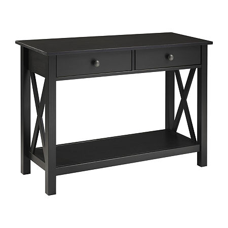 Now For The Oslo Living Room, Convenience Concepts Omega Console Table Black Oak