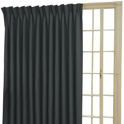 Eclipse Back Tab Pinch Pleat Thermal Blackout Patio Door Curtain