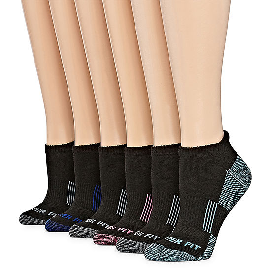 Copper Fit 6 Pair Low Cut Socks Womens