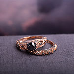 Midnight Black Diamond 1⅜ CT. T.W.  Black Diamond 10K Rose Gold Bridal Ring Set