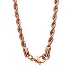 Stainless Steel 30 Inch Semisolid Rope Chain Necklace