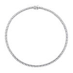 Womens 2 CT. T.W. Genuine White Diamond Sterling Silver Tennis Necklaces