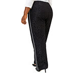 Poetic Justice Womens High Rise Over Belly Wide Leg Palazzo Pant-Plus