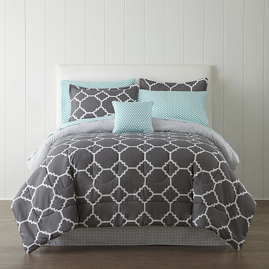 Home Expressions Tiles Complete Bedding Set With Sheets Jcpenney