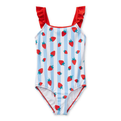 girls striped swimsuit