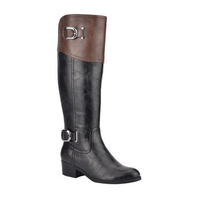 wide calf cognac riding boots