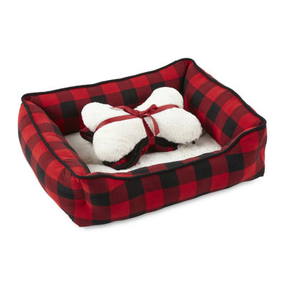 buffalo plaid dog bed