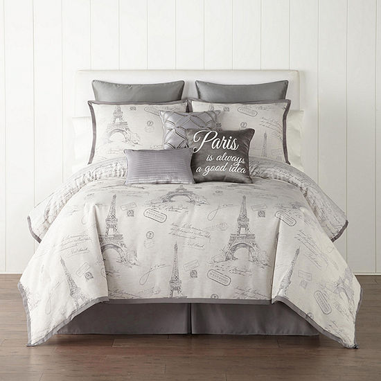 Jcpenney Home Paris 7 Pc Jacquard Comforter Set Jcpenney