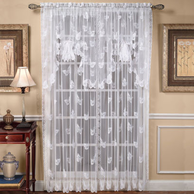 Butterfly Lace Rod Pocket Curtain Panel Jcpenney