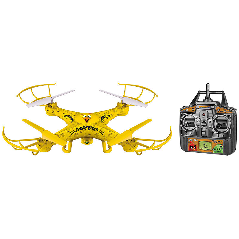 World Tech Toys Angry Birds Licensed Chuck Squak-Copter 4.5Ch 2.4Ghz Rc Camera Drone, Yellow