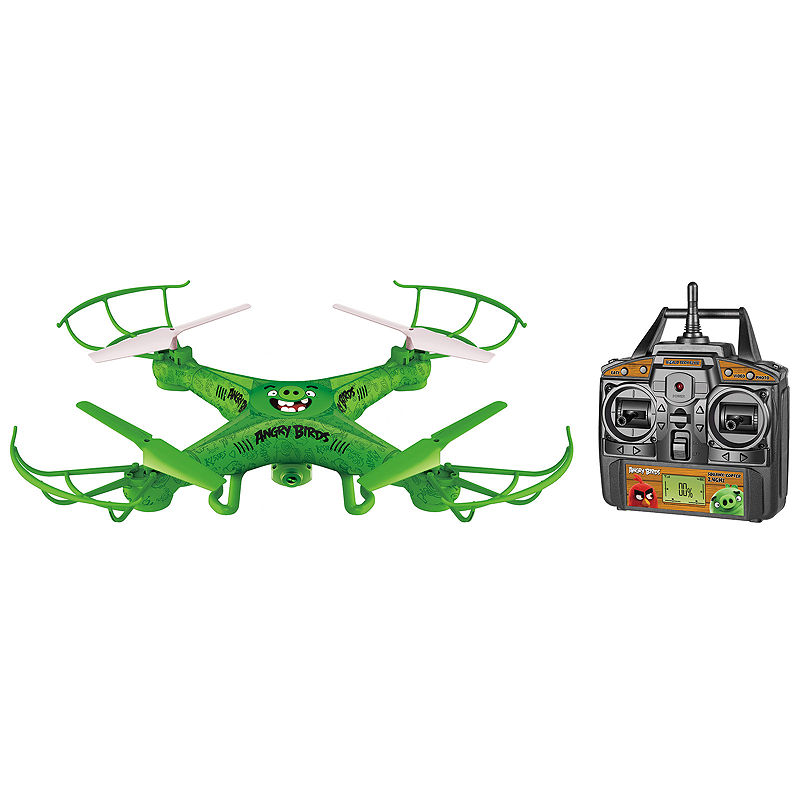 World Tech Toys Angry Birds Licensed The Pigs Squak-Copter 4.5Ch 2.4Ghz Rc Camera Drone, Green