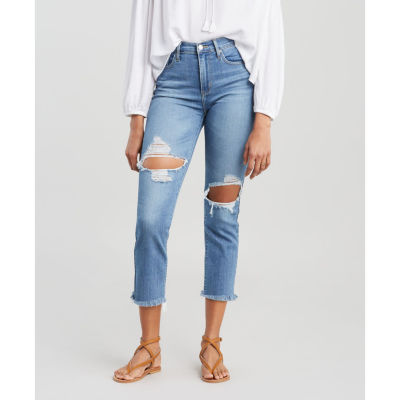 levi's 724 high rise straight crop jeans