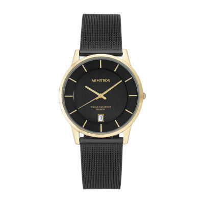 armitron black and gold watch
