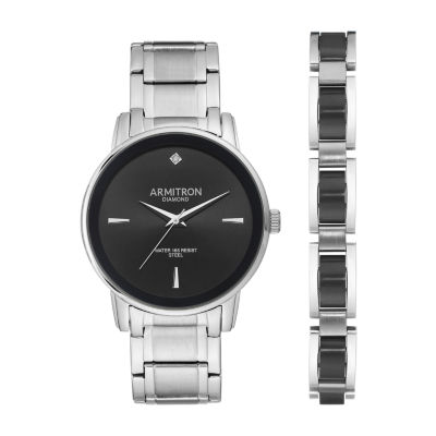 armitron black watch with diamonds