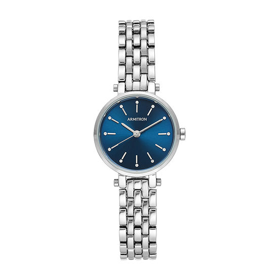 Armitron Womens Crystal Accent Silver Tone Bracelet Watch 75/5704blsv