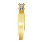 3MM 1/4 CT. T.W. Genuine White Diamond 10K Gold Wedding Band