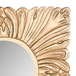 Safavieh Acanthus Gold Wall Mount Square Decorative Wall Mirror