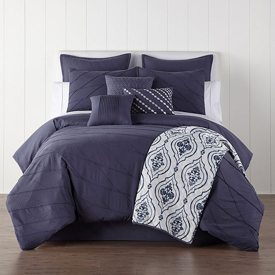 Jcpenney Home Egan 10 Pc Embellished Comforter Set Color Multi