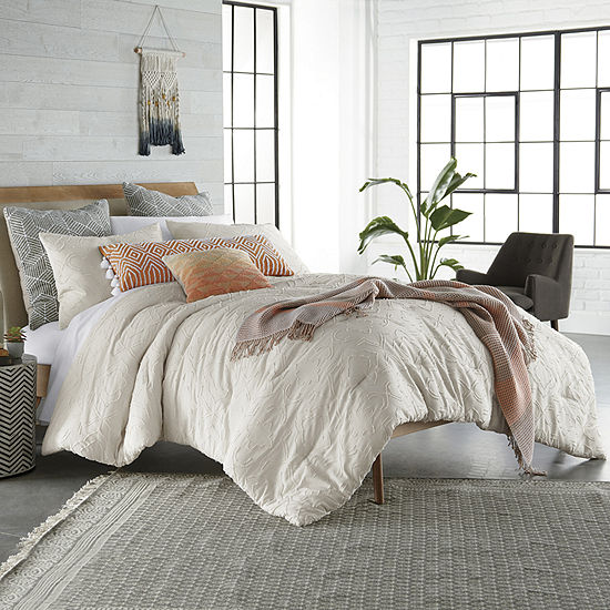 Jcpenney Home Riley 3 Pc Comforter Set Color Silver Beige
