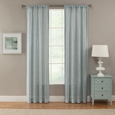 Miller Curtains Barnaby Stripe Light Filtering Rod Pocket Single