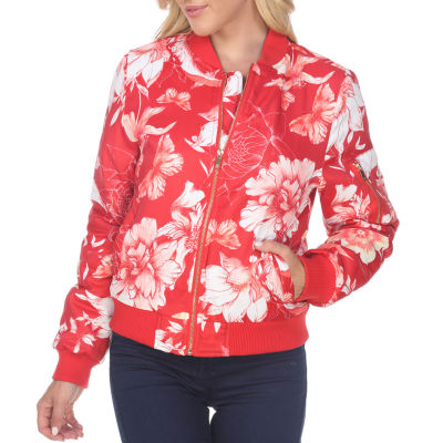 white mark knit midweight puffer jacket