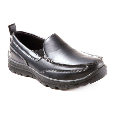 boys black loafers