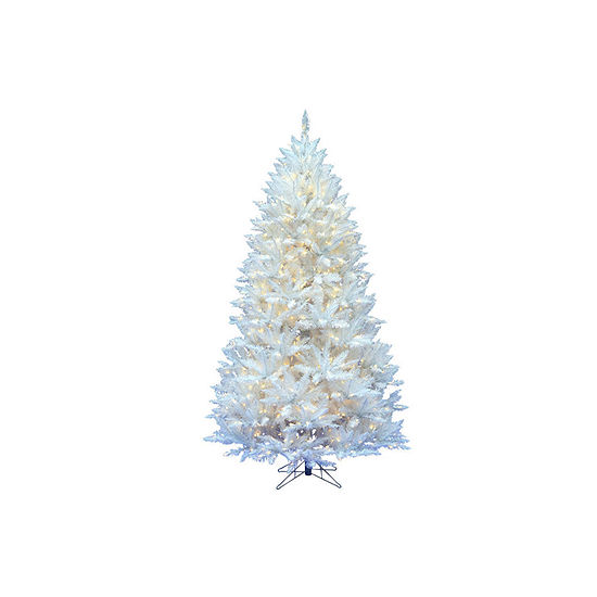 7.5' Prelit Sparkle White Spruce Artificial Christmas Tree