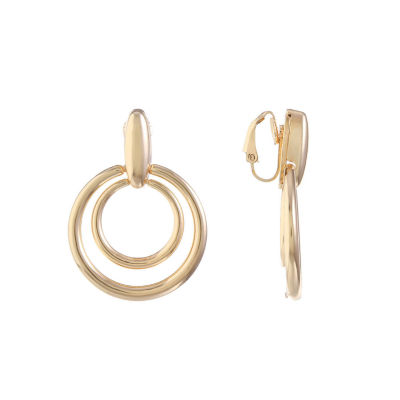 Liz Claiborne 1 Pair Clip On Earrings, Color Gold Tone JCPenney