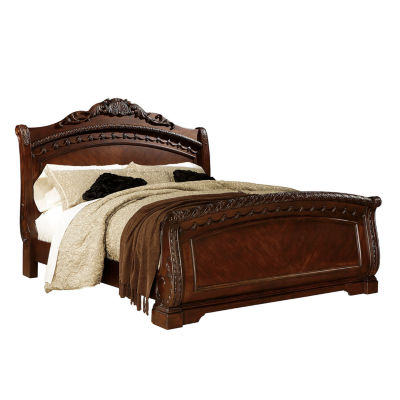 Signature Design By Ashley North Shore Sleigh Bed Color Dark Brown Jcpenney