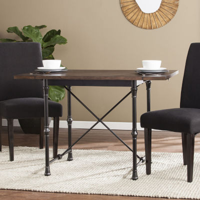 Modern Life Furniture Industrial Farmhouse Drop Leaf Dining Table