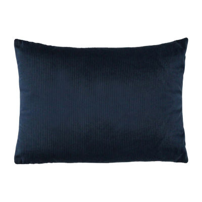 Stratton Home Decor Navy Blue Textured Velvet Rectangular Throw