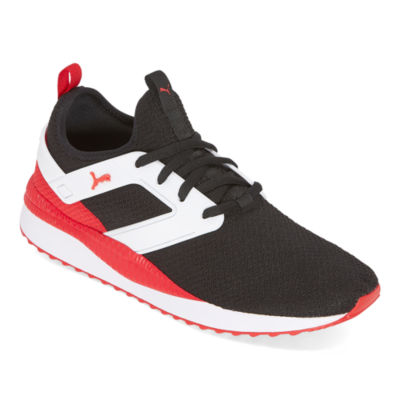 puma running shoes black and red