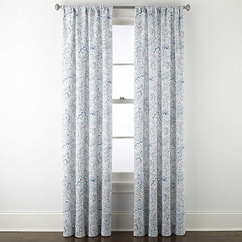 Jcpenney Home Audrey Blue C Print, Jcpenney Catalog Curtains