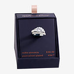 Sparkle Allure 2-pc. Cubic Zirconia Pure Silver Over Brass Round Bridal Set