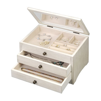 White Distressed Jewelry Box - JCPenney