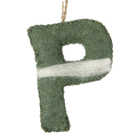 North Pole Trading Co. Into The Woods Wool Monogram Christmas Ornament Collection, One Size , Multiple Colors