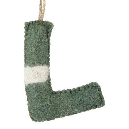 North Pole Trading Co. Into The Woods Wool Monogram Christmas Ornament Collection, One Size , Multiple Colors