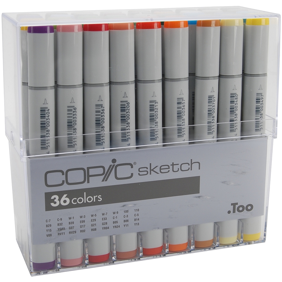 36 pc. Copic Sketch Markers Set Basic Colors
