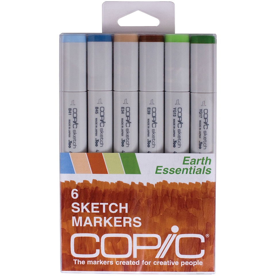 Copic 6 pk. Sketch Markers   Earth Essentials