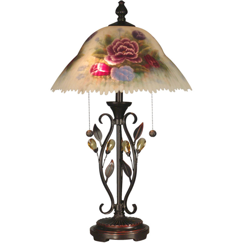 Dale Tiffany Roselaine Hand-Painted Table Lamp