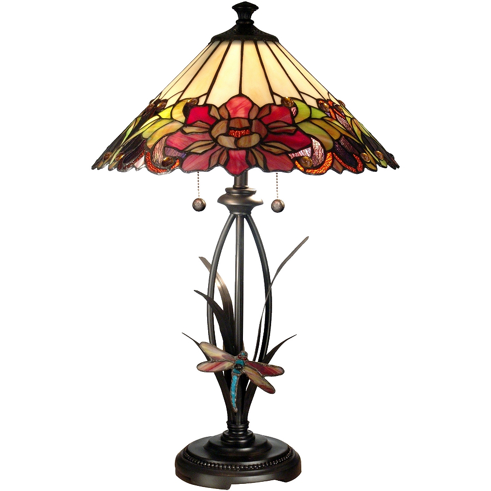 Dale Tiffany Floral Table Lamp, Solid