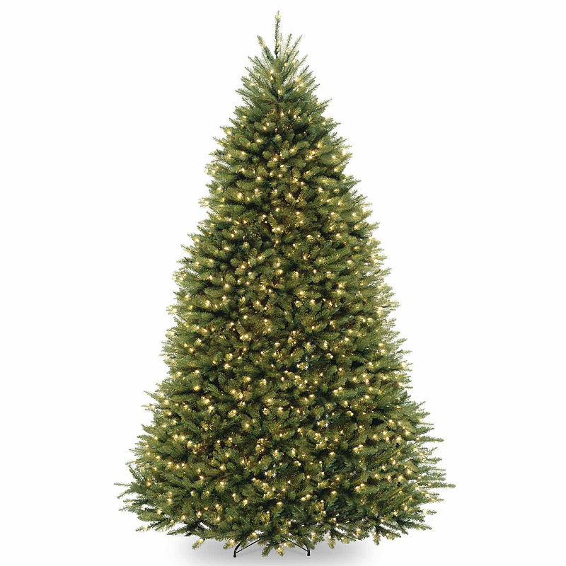 National Tree Company 9' Dunhill Fir Full-Bodied & Hinged Tree With 900 Clear Lights