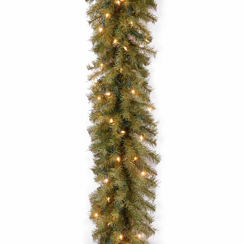 National Tree 9Ft Norwood Fir Pre-Lit Clear Lights Holiday Garland