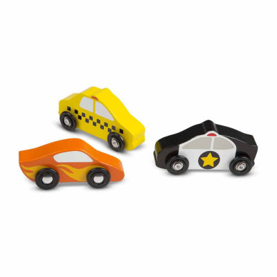 melissa and doug wooden car set